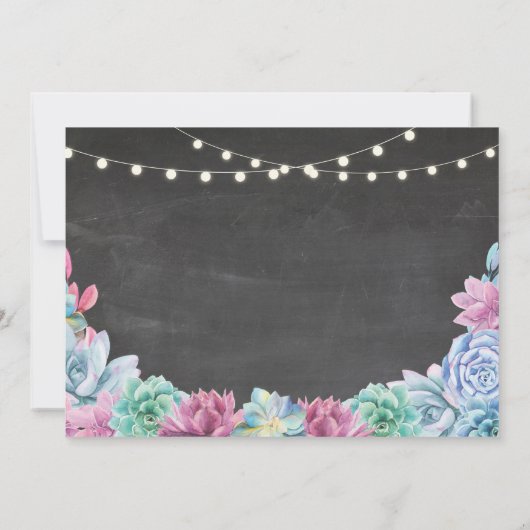 vrijgezellenfeest Traject Succulent Blue Pink Flor Kaart