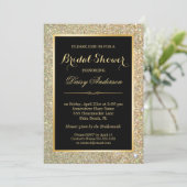 Vrijgezellenfeest Trendy Gold Glitter Sparkles Kaart (Staand voorkant)