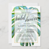 Vrijgezellenfeest Tropisch leder elegant script Kaart (Voorkant)