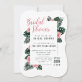 Vrijgezellenfeest Tropisch palm lef roze roze roze Kaart (Voorkant)