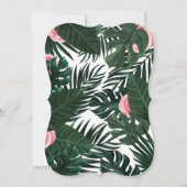 Vrijgezellenfeest Tropisch palm lef roze roze roze Kaart (Achterkant)