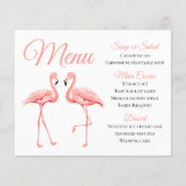 Vrijgezellenfeest Tropisch roze menu Flamingo Wedd (Voorkant)