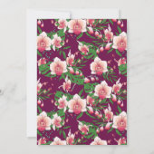 VRIJGEZELLENFEEST | Tropisch roze orchidee Kaart (Achterkant)