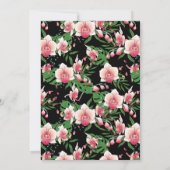 VRIJGEZELLENFEEST | Tropisch roze orchidee Kaart (Achterkant)