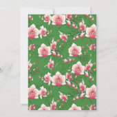 VRIJGEZELLENFEEST | Tropisch roze orchidee Kaart (Achterkant)