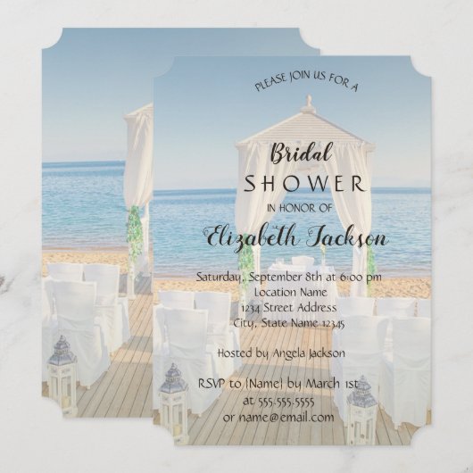 Vrijgezellenfeest Tropisch strand Kaart (Voorkant / Achterkant)