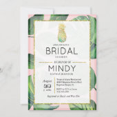 Vrijgezellenfeest Tropische Ananas Palm Invitation Kaart (Voorkant)