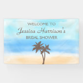 Vrijgezellenfeest Tropische beukenpalm Spandoek (Horizontaal)