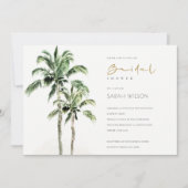 Vrijgezellenfeest Tropische beukenpalmen Bedankkaart (Voorkant)