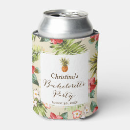 Vrijgezellenfeest - Tropische bladeren Ananas Blikjeskoeler