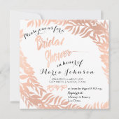 Vrijgezellenfeest Tropische bladeren Glitter Roos  Kaart (Voorkant)