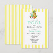 Vrijgezellenfeest Tropische drinken Pool Party Kaart (Voorkant / Achterkant)