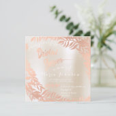 Vrijgezellenfeest Tropische luiers Ivory Roos Gold Kaart (Staand voorkant)