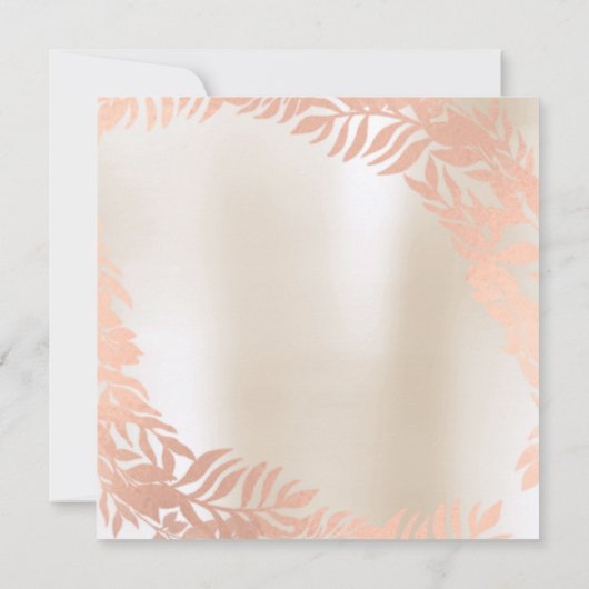 Vrijgezellenfeest Tropische luiers Ivory Roos Gold Kaart (Achterkant)