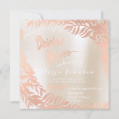 Vrijgezellenfeest Tropische luiers Ivory Roos Gold Kaart (Voorkant)