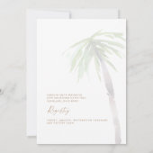 Vrijgezellenfeest Tropische palmboom Kaart (Achterkant)