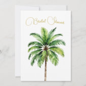 Vrijgezellenfeest tropische palmboom kaart (Achterkant)