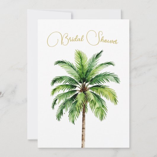 Vrijgezellenfeest tropische palmboom kaart (Achterkant)