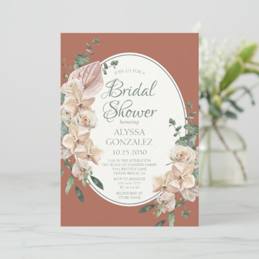 Vrijgezellenfeest tropische Waterverf Kaart (Staand voorkant)