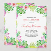 Vrijgezellenfeest Tropische Waterverf Kaart (Voorkant / Achterkant)