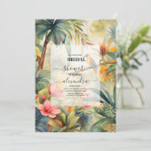 Vrijgezellenfeest Tropische Waterverf Kaart (Staand voorkant)