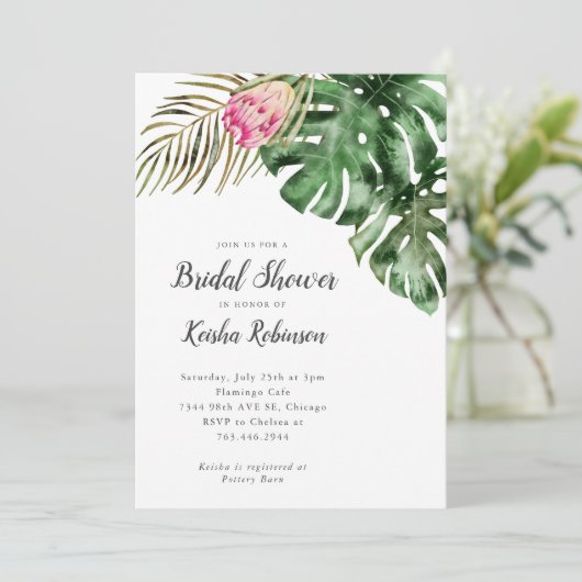 Vrijgezellenfeest Tropische Waterverf Kaart (Staand voorkant)