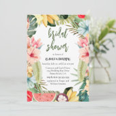 Vrijgezellenfeest tropische Waterverf Kaart (Staand voorkant)