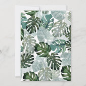 Vrijgezellenfeest tropische Waterverf Kaart (Achterkant)