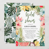 Vrijgezellenfeest tropische Waterverf Kaart (Voorkant / Achterkant)