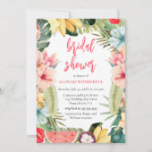 Vrijgezellenfeest tropische Waterverf Kaart (Voorkant)