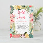 Vrijgezellenfeest tropische Waterverf Kaart (Staand voorkant)