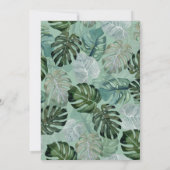 Vrijgezellenfeest tropische Waterverf Kaart (Achterkant)