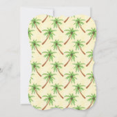 Vrijgezellenfeest tropische Waterverf Teenslippers Kaart (Achterkant)