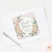 Vrijgezellenfeest tropische Waterverf Vierkante Sticker (Envelop)