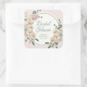 Vrijgezellenfeest tropische Waterverf Vierkante Sticker (Tas)