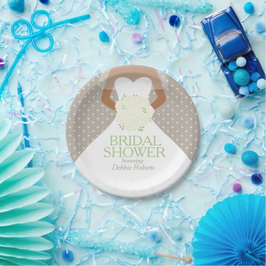 Vrijgezellenfeest trouwjurk aangepaste papier bord (Feest)