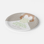 Vrijgezellenfeest trouwjurk aangepaste papier bord (Gekanteld)