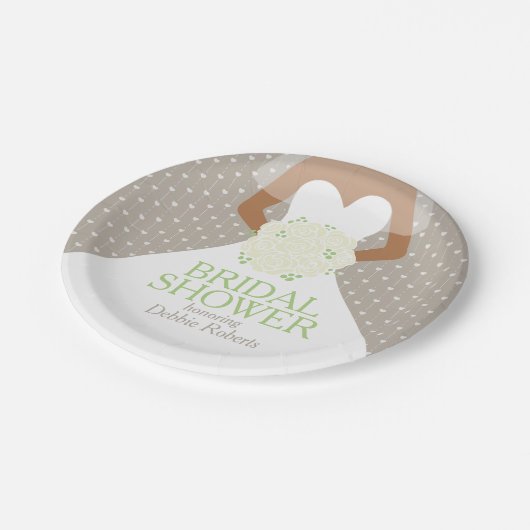 Vrijgezellenfeest trouwjurk aangepaste papier bord (Gekanteld)