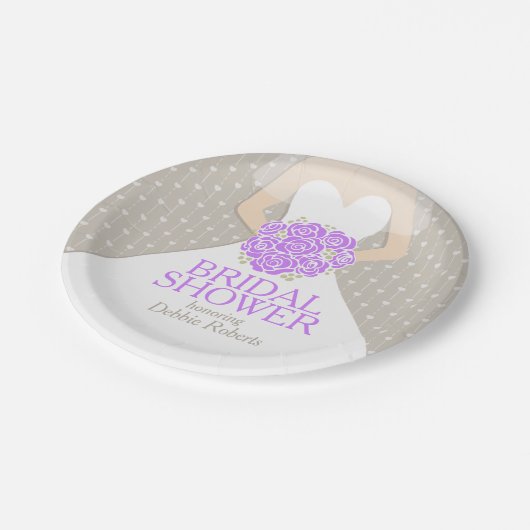 Vrijgezellenfeest trouwjurk aangepaste papier bord (Gekanteld)