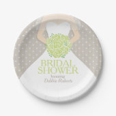 Vrijgezellenfeest trouwjurk aangepaste papier bord (Voorkant)