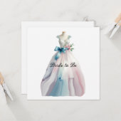 Vrijgezellenfeest trouwjurk bruid te zijn kaart (Voorkant / Achterkant in situ)