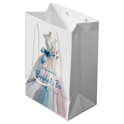 Vrijgezellenfeest trouwjurk bruid te zijn medium cadeauzakje (Voorkant Gekanteld)