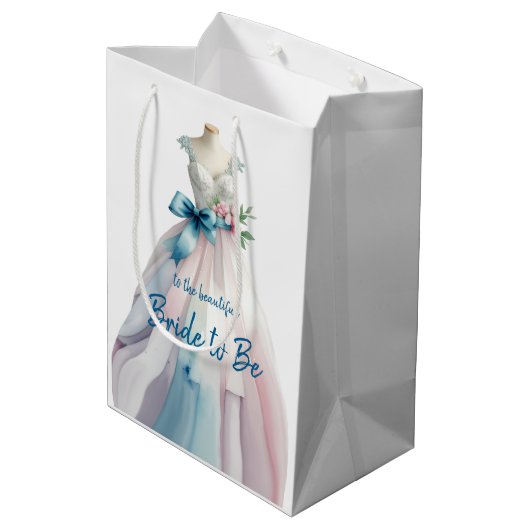 Vrijgezellenfeest trouwjurk bruid te zijn medium cadeauzakje (Achterkant Gekanteld)