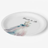 Vrijgezellenfeest trouwjurk bruid te zijn papieren bordje (Gekanteld)