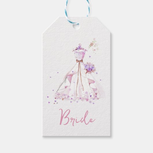 Vrijgezellenfeest trouwjurk cadeaulabel (Voorkant)