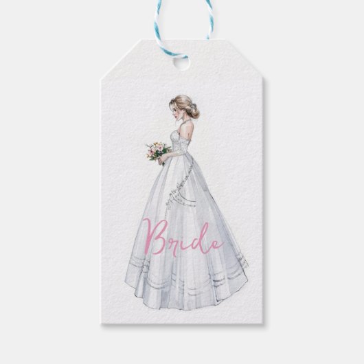Vrijgezellenfeest trouwjurk cadeaulabel (Voorkant)