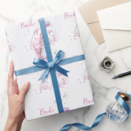 Vrijgezellenfeest trouwjurk cadeaupapier