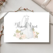 Vrijgezellenfeest trouwjurk Dank u Bedankkaart