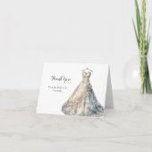 Vrijgezellenfeest trouwjurk dank u kaarten (Voorkant)