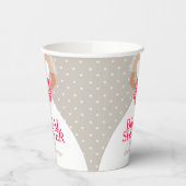 Vrijgezellenfeest trouwjurk rode rozen papieren bekers (Links)